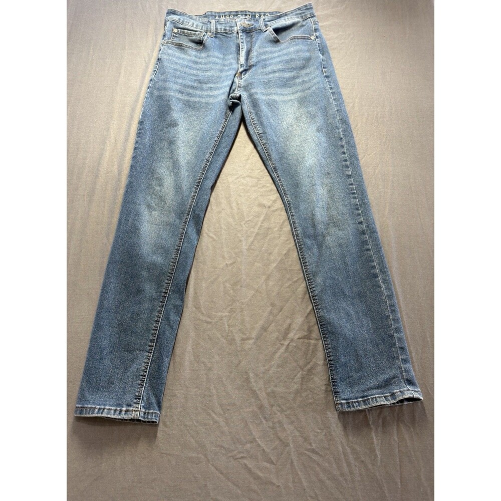 American Rag Men’s Skinny Slim Mid Rise Medium Wash Stretch Denim Jeans SZ 32x30